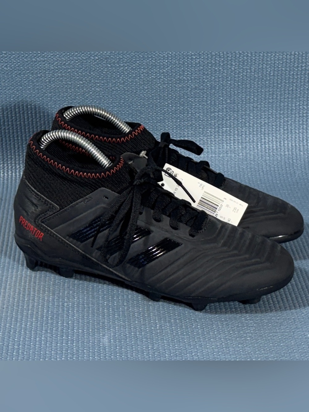 Adidas Predator Black Ankle Support Soccer/Football Cleats Big Kid Size 5.5Y New
